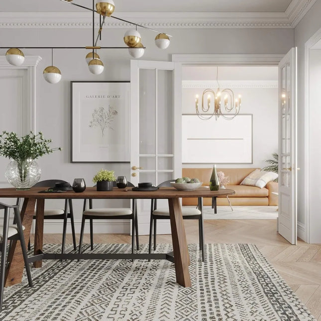 FurnitureZ l  70.86" Oval Dining Table for 6-8 People for Dining Room