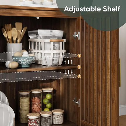 FurnitureZ l  Farmhouse Style Buffet Cabinet for Living Room, Dining Room