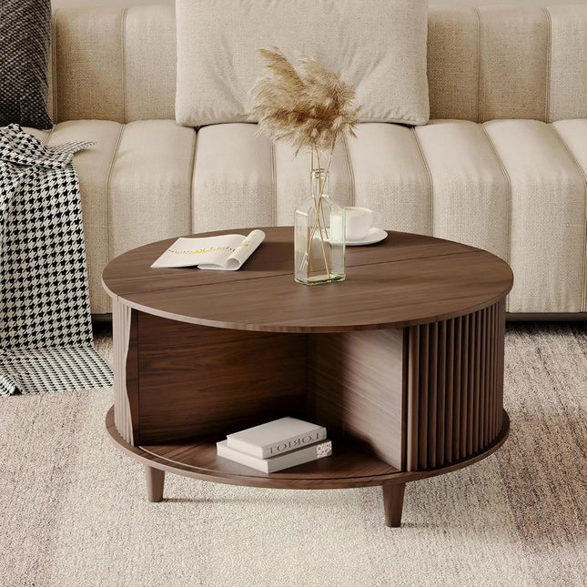 FurnitureZ l  Compact Storage Coffee Table for Living Room