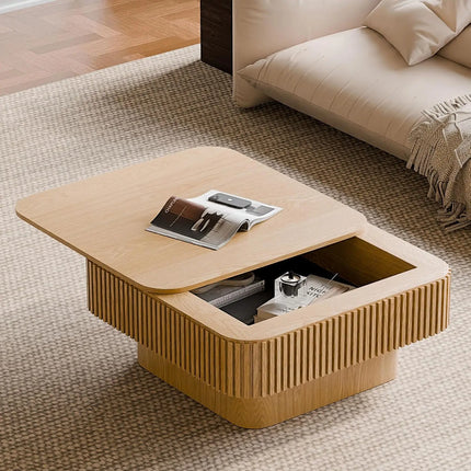 FurnitureZ l  35.43" Round Coffee Table Series for Living Room