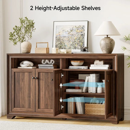 FurnitureZ l  Large 60" Sideboard Buffet for Living Room, Dining Room