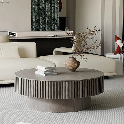 FurnitureZ l  35.43" Round Coffee Table Series for Living Room