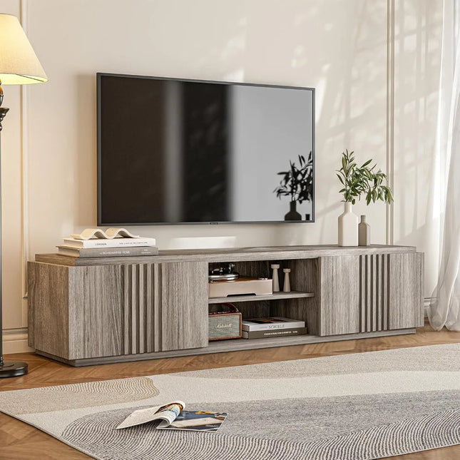 FurnitureZ l  70" BELLEZE TV Stand  for Living Room, Bedroom