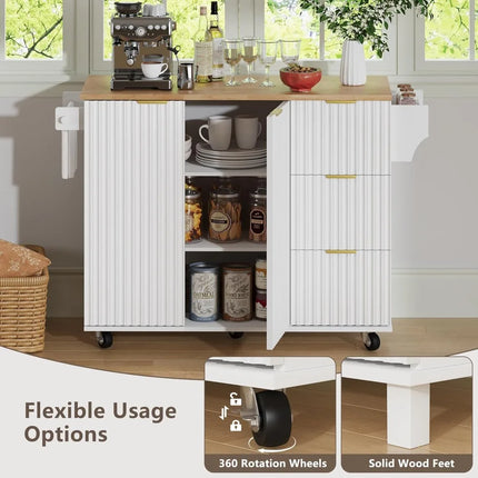 FurnitureZ l  Versatile Kitchen Island with Storage