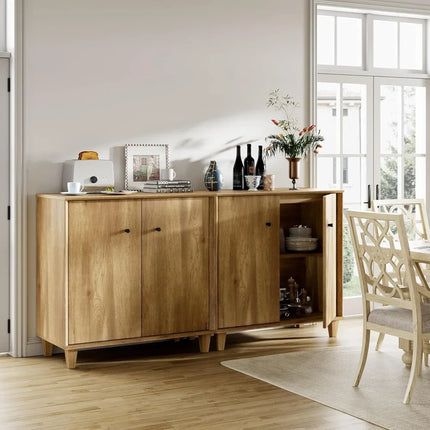 FurnitureZ l  Modern 2-in-1 Wide Buffet and Cabinet for Living Room, Dining Room