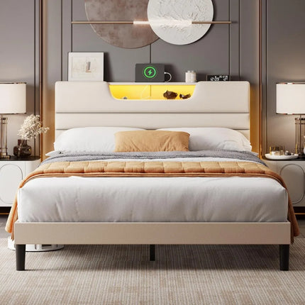 FurnitureZ l  Contemporary Queen Bed Frame for Bedroom