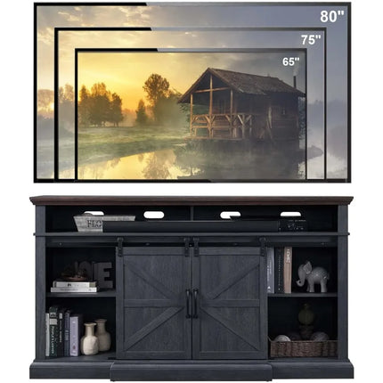 FurnitureZ l  70" Farmhouse Style Entertainment TV Stand for Living Room, Bedroom