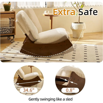 FurnitureZ l  Nursery Rocking Chair for Living Room, Bedroom