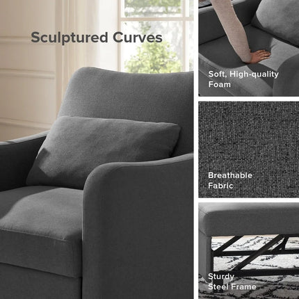 FurnitureZ l  Sophie Convertible Chair Bed for Living Room