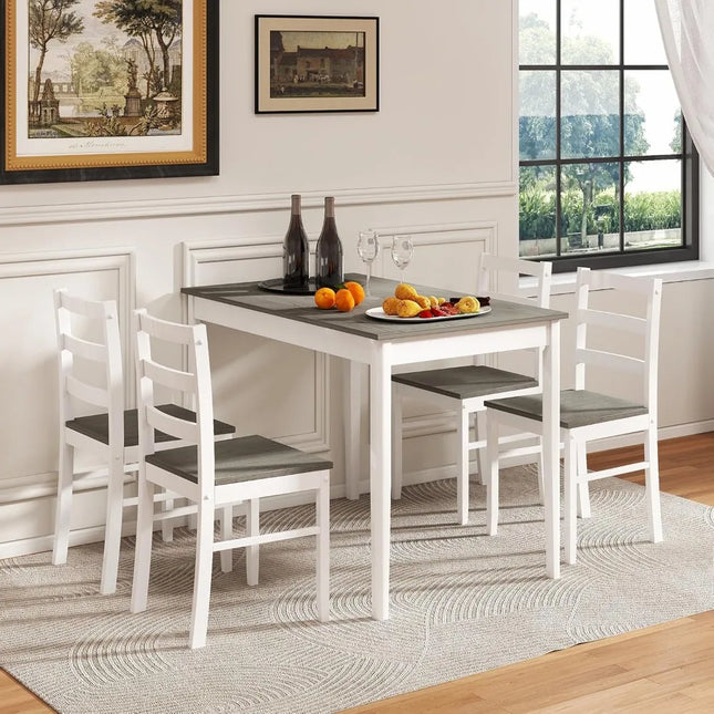 FurnitureZ l  Dining Table Set for 4 for Dining Room