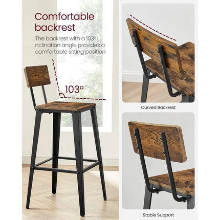 FurnitureZ l  Set of 4 Bar Stools for Dining Room