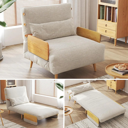 FurnitureZ l  Convertible Sleeper Chair Bed for Bedroom