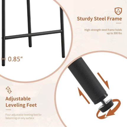 FurnitureZ l  24" Bar Stools Set of 2 for Dining Room