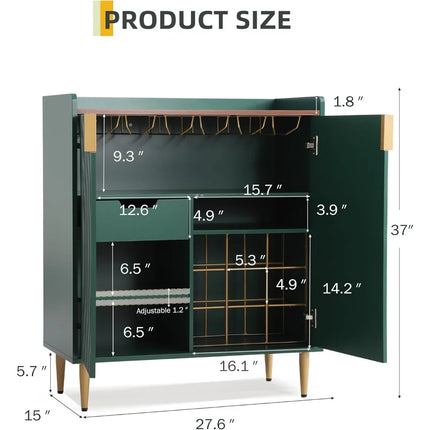FurnitureZ l  Sideboard Buffet Cabinet with Wine Rack for Dining Room
