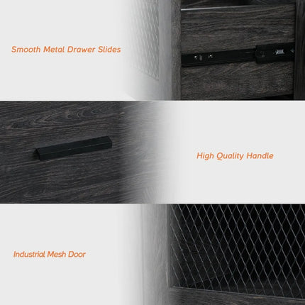 FurnitureZ l  Nightstand with Drawers for Bedroom, Living Room