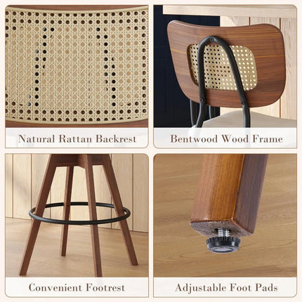 FurnitureZ l  26" Counter Height Bar Stool for Dining Room