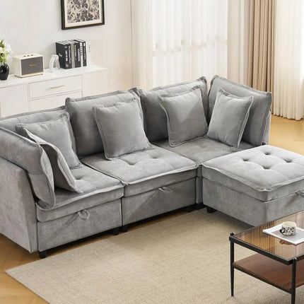 FurnitureZ l  102.5" Modular Sectional Sofa for Living Room