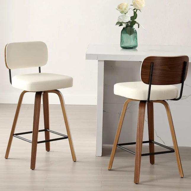 FurnitureZ l Counter Height Bar Stools Set of 2 for Dining Room