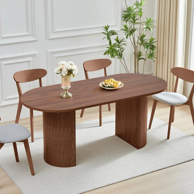 FurnitureZ l  70.8" Dining Table for 4-6 for Dining Room