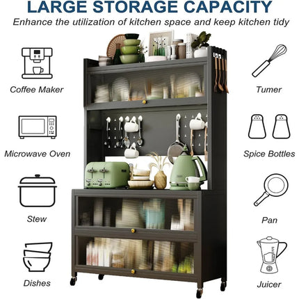 FurnitureZ l  Pantry Cabinet Storage for Kitchen, Dining Room