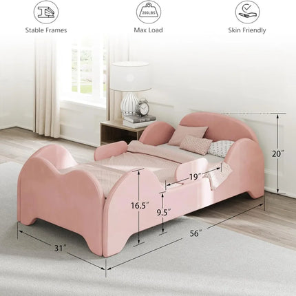 FurnitureZ l Toddler Flood Bed with Extra Safety Broad for Bedroom, Kids