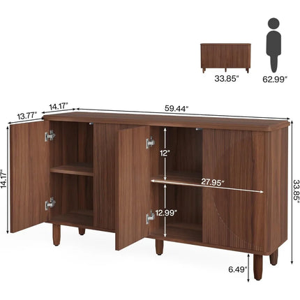 FurnitureZ l  Modern Buffet Cabinet for Living Room, Dining Room, Kitchen