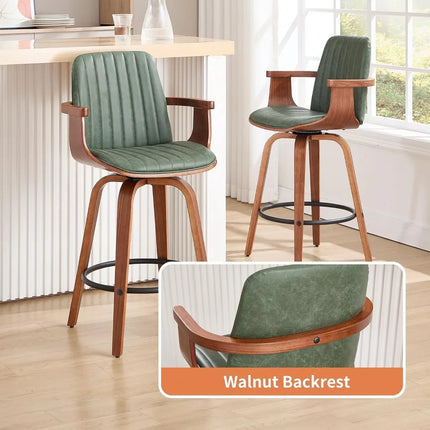 FurnitureZ l  Counter Height Bar Stools Set of 2 for Dining Room