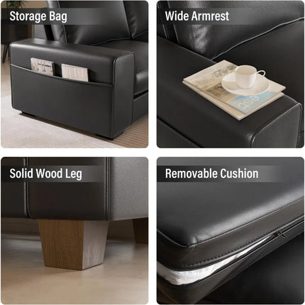 FurnitureZ l  Mid Century Modern Comfy Loveseat Sofa for Living Room