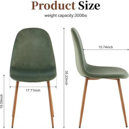 FurnitureZ l  Velvet Chairs Set of 4 for Dining Room