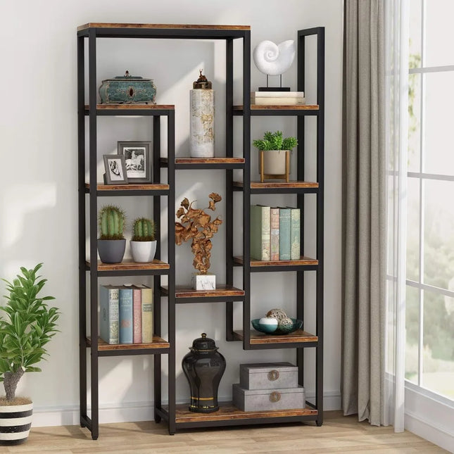 FurnitureZ l 6-Tier Bookshelf for Living Room, Bedroom, Home Office