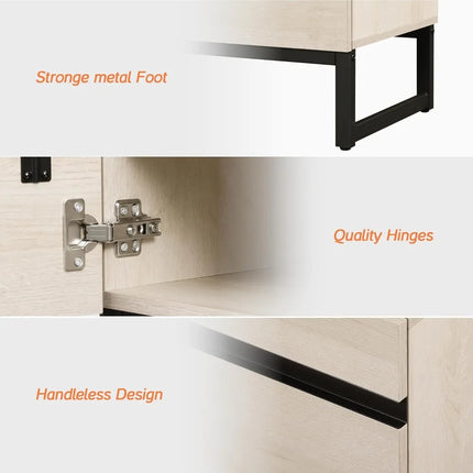 FurnitureZ l  Contemporary Wood TV Stand for Living Room