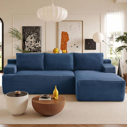 FurnitureZ l  96’’Sectional Cloud Sofa with L Shaped Chaise for Living Room