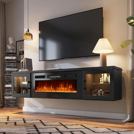 FurnitureZ l  70" Wall-Mounted TV Stand for Living Room, Bedroom