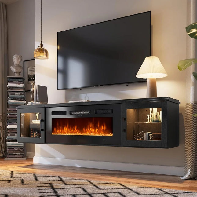 FurnitureZ l  70" Wall-Mounted TV Stand for Living Room, Bedroom