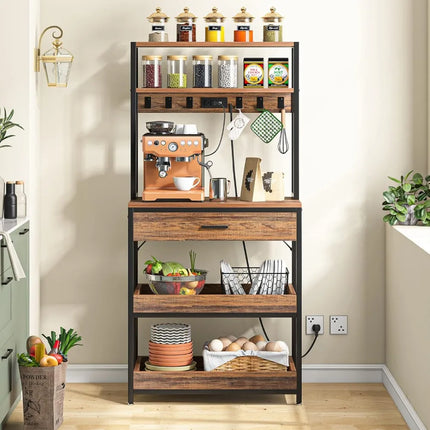 FurnitureZ l  Kitchen Bakers Rack Storage for Kitchen, Dining Room