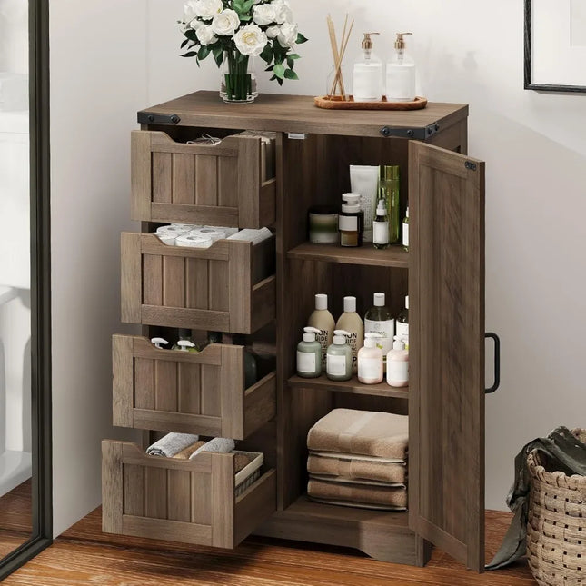 FurnitureZ l  Farmhouse Cabinet for Dressing Room, Bathroom