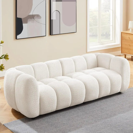 FurnitureZ l  88" Oversized Boucle Sofa for Living Room