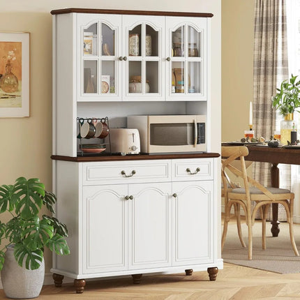 FurnitureZ l  71" Inch Pantry Cabinet for Kitchen, Dining Room