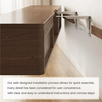 FurnitureZ l  Farmhouse Style Wall-Mounted TV Stand for Living Room, Bedroom