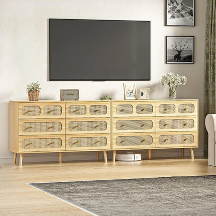 FurnitureZ l  Modern 6 Drawer Double Dresser for Living Room