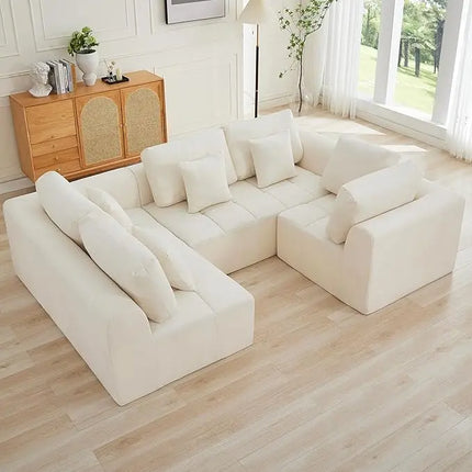 FurnitureZ l  110" Modular Sectional Sofa Couches for Living Room