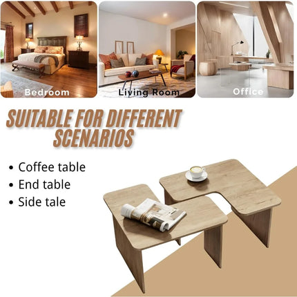 FurnitureZ l  Pair of Contemporary Nesting Coffee Tables for Living Room