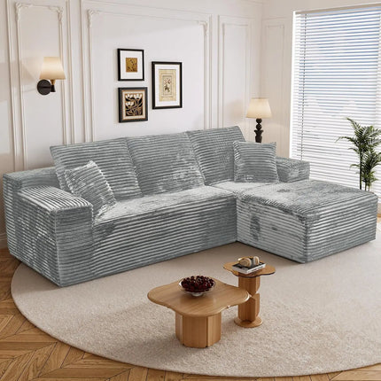 FurnitureZ l  108" L Shaped Boneless Sectional Sofa Couches for Living Room