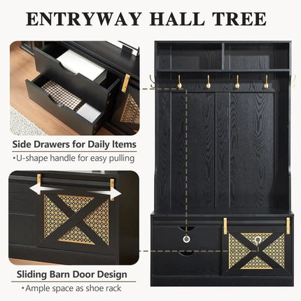 FurnitureZ l  Edwin's Choice 71 H Entryway Hall Tree