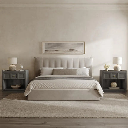 FurnitureZ l  Modern Large 26" Wide Nightstands Table Set for Living Room, Bedroom