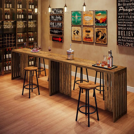 FurnitureZ l 63" Counter Height Pub Table for Dining Room, Living Room