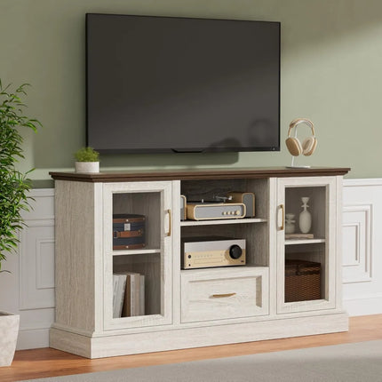 FurnitureZ l  70" Farmhouse Style Entertainment TV Stand for Living Room