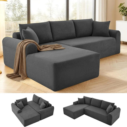 FurnitureZ l  103" Cloud Modular Sectional Couch Sofa for Living Room