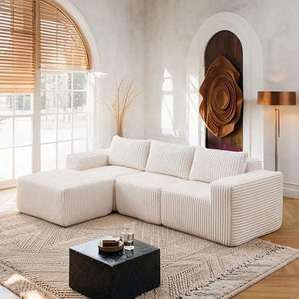 FurnitureZ l  101" L-Shaped Modular Sectional Sofa for Living Room