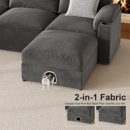 FurnitureZ l  Modular Sectional Sofa Couch for Living Room